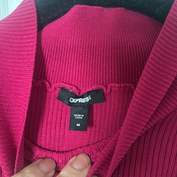 Express Fuchsia Sleeveless Tank Top ribbed medium - Picture 3 of 4